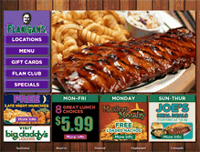 Tablet Screenshot of flanigans.net
